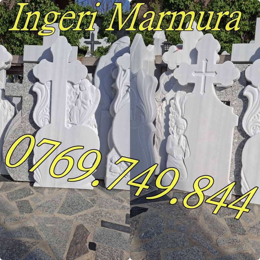 Ingeri Cruci Marmura Monumente Funerare