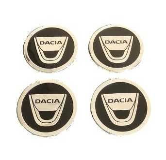 Метални стикери за капачки на джанти или тасове DACIA – 60 мм (4 броя)