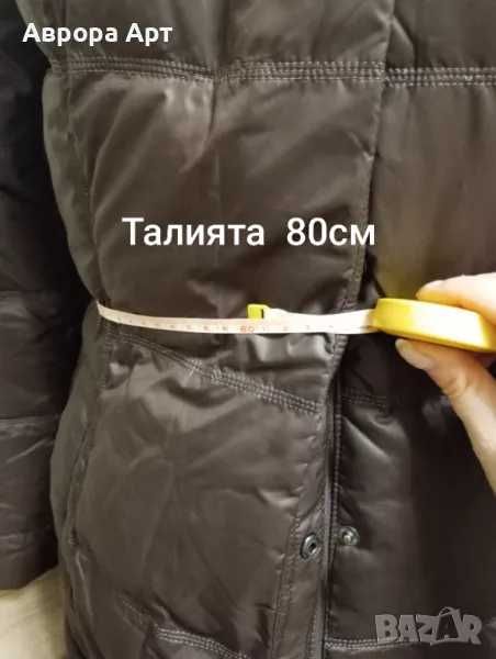 Зимне 100% пухено яке с колан и качулка