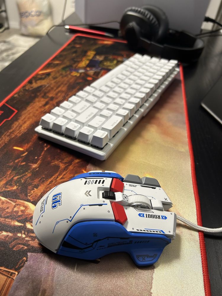 Set Tastatura mecanica + Mouse gaming G6, RGB ,Switch-uri detasabile