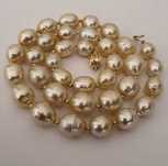 colier perle naturale aurii South Sea si aur 14k