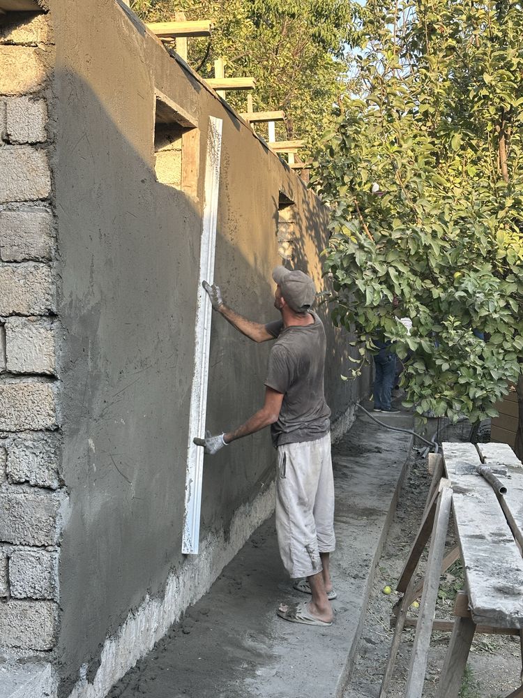 Забор шлака блок териш фундамент сувоклари билан