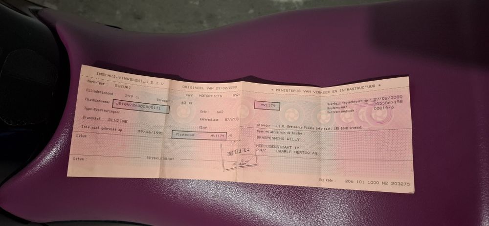 Vand Suzuki GSXF 600