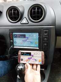 Navigatie Player Casetofon MP5 Ford Fiesta Focus Waze YouTube