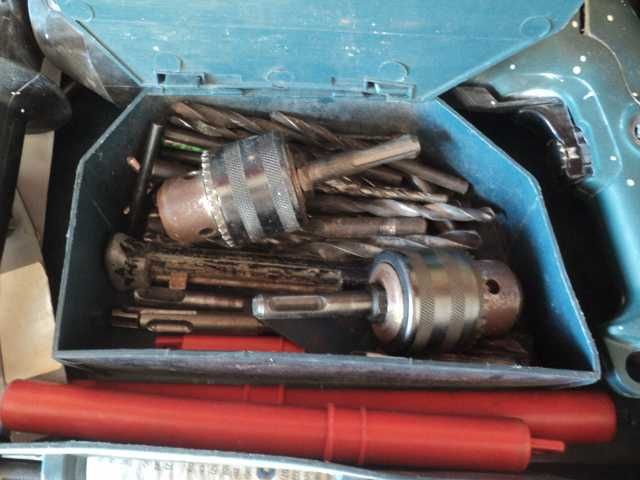 Electromotor cu suport prindere ,bormasina metal/lemn si burghie SDS