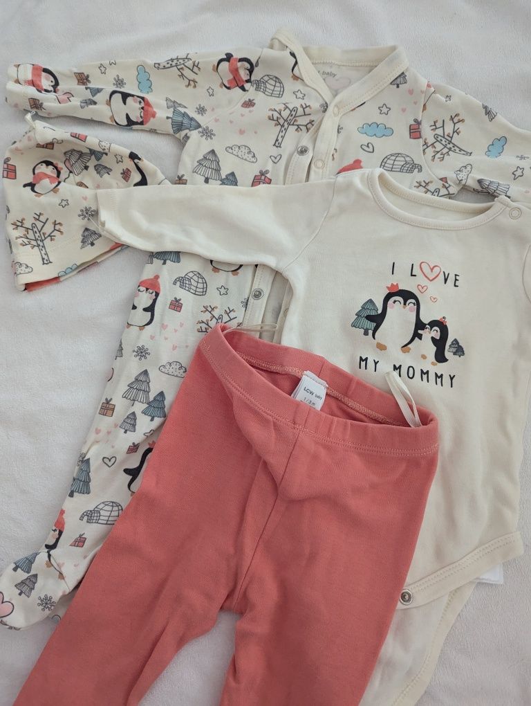Set pinguini bebelusi 56-62