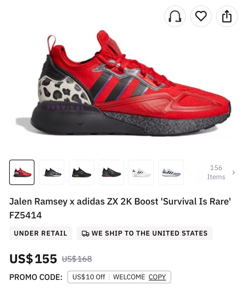 Маратонки Adidas Jalen Ramsey ZX 2K BOOST .Номер 46.5