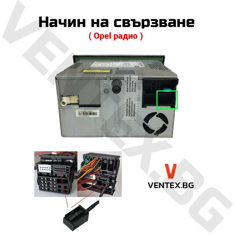 Bluetooth адаптер за Opel Astra H, Corsa D, Zafira B слушане на музика