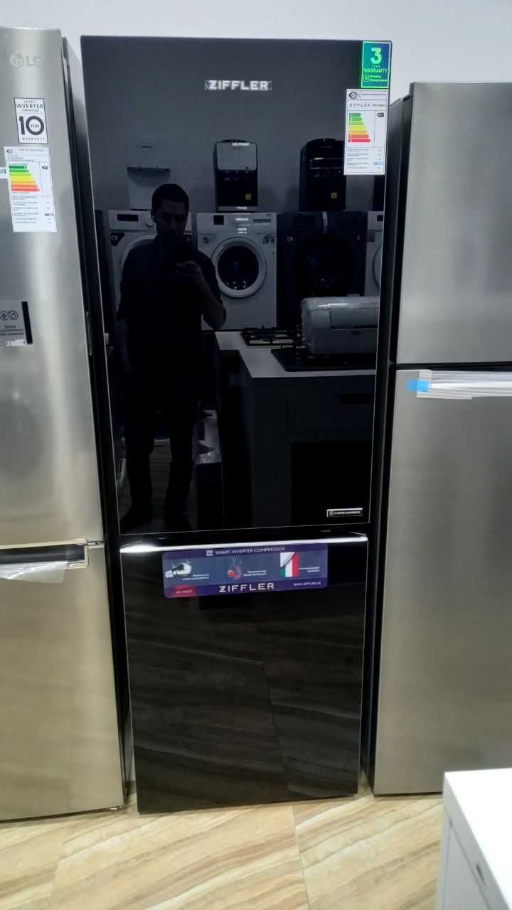 Холодильник Ziffler ZFB-539BGLV NoFrost