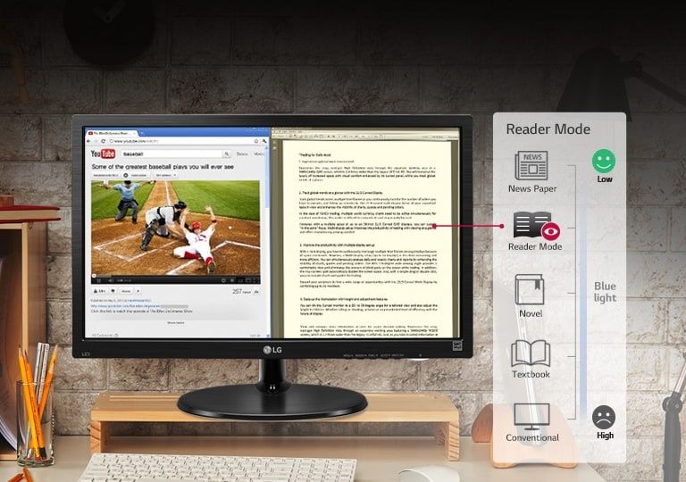 LG 19 LED monitor original + VGA Kuzatuv kameralari va Kompyuter uchun