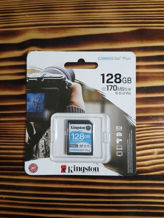 Card de memorie SD Kingston Canvas GO Plus, 128GB, Clasa 10, UHS-I