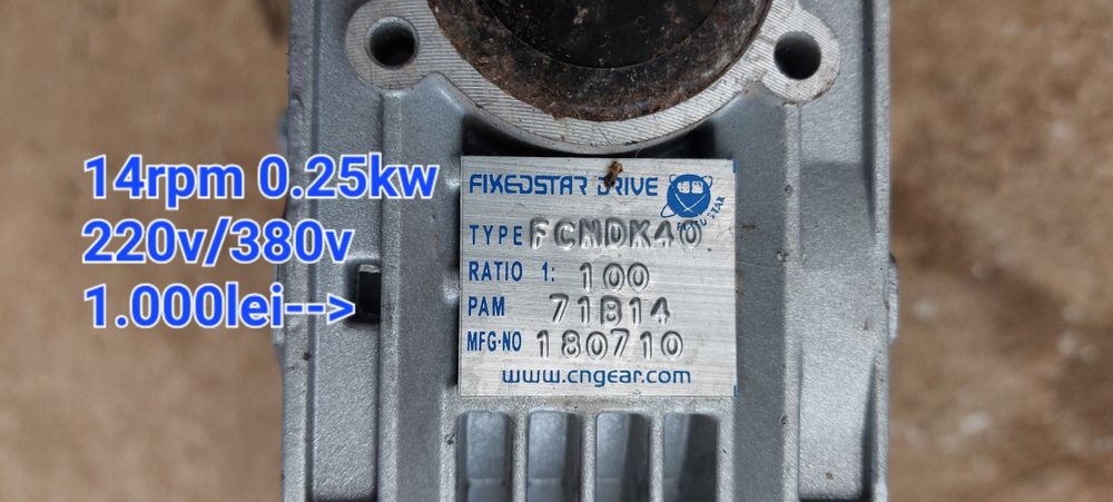 Motor cu reductor NOU 14rpm și 23rpm cazan