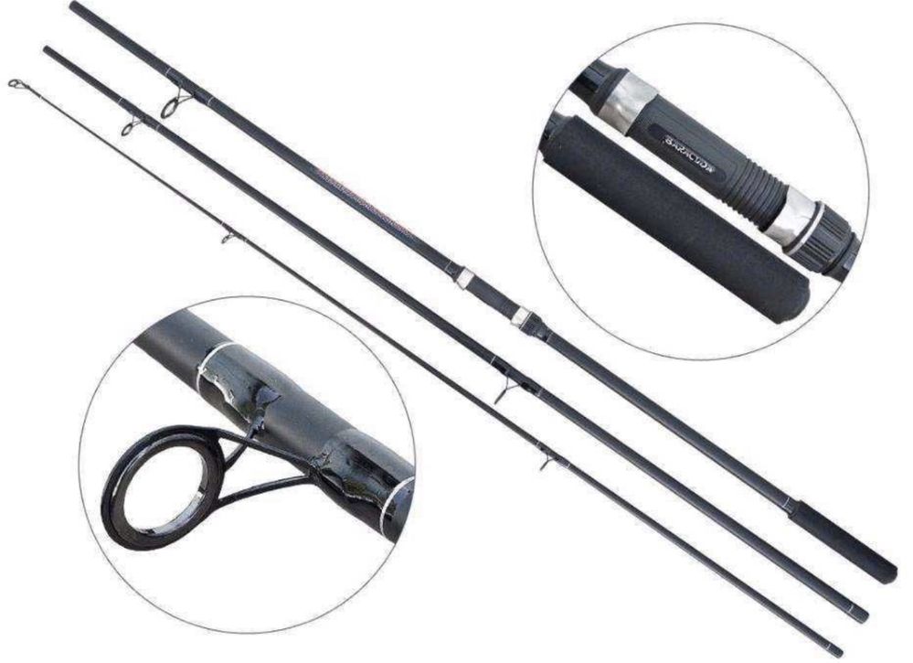 Set 4 lansete crap Baracuda Master Carp 3,9m