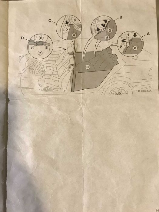 Кожен протектор BMW за задната част на салона на BMW e46/2 - 3 серия