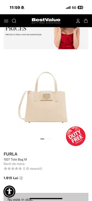 Geanta piele Furla. Stare ca noua. Purtata o singura data.