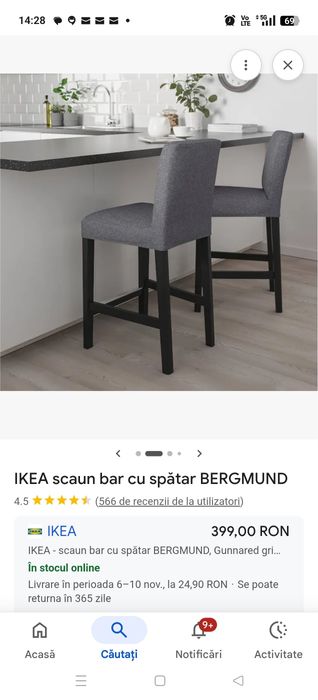 Scaune tip bar,2 fixe,2 pliabile, in stare buna 50 lei bucata, 200 tot