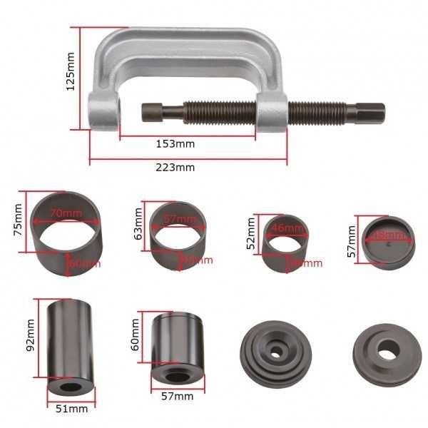 Комплект скоби за монтаж  демонтаж на втулки накрайници и шарнири MarP