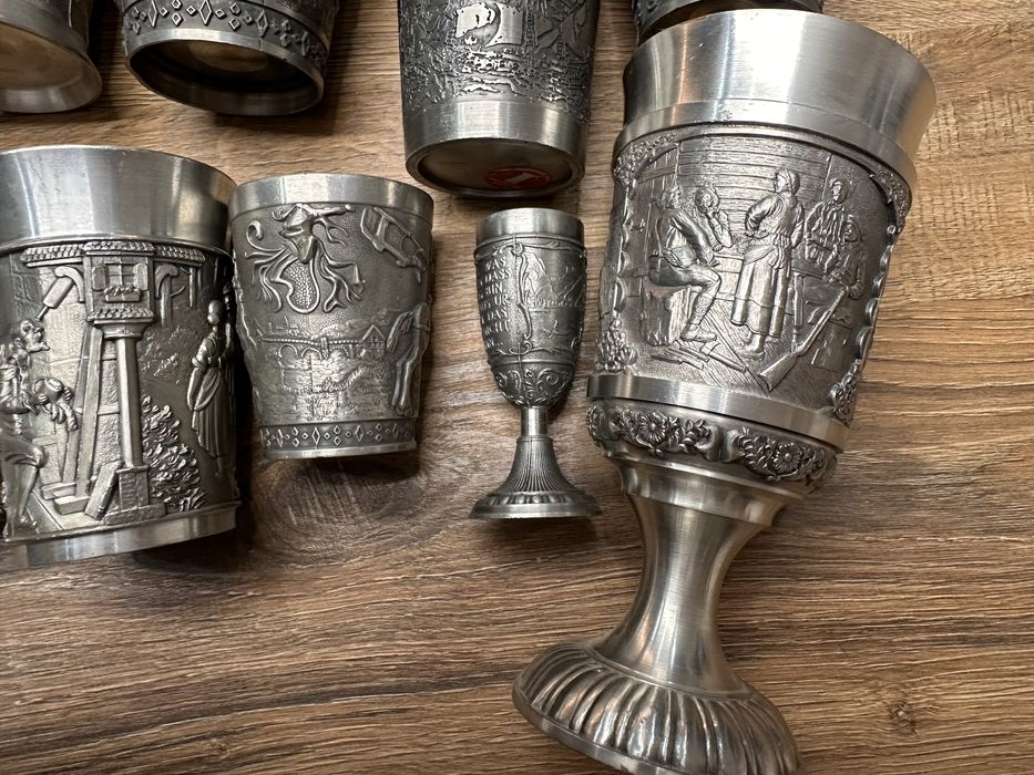 Vand pahare /pocale din zinc (decor, arta,vintage,vin)