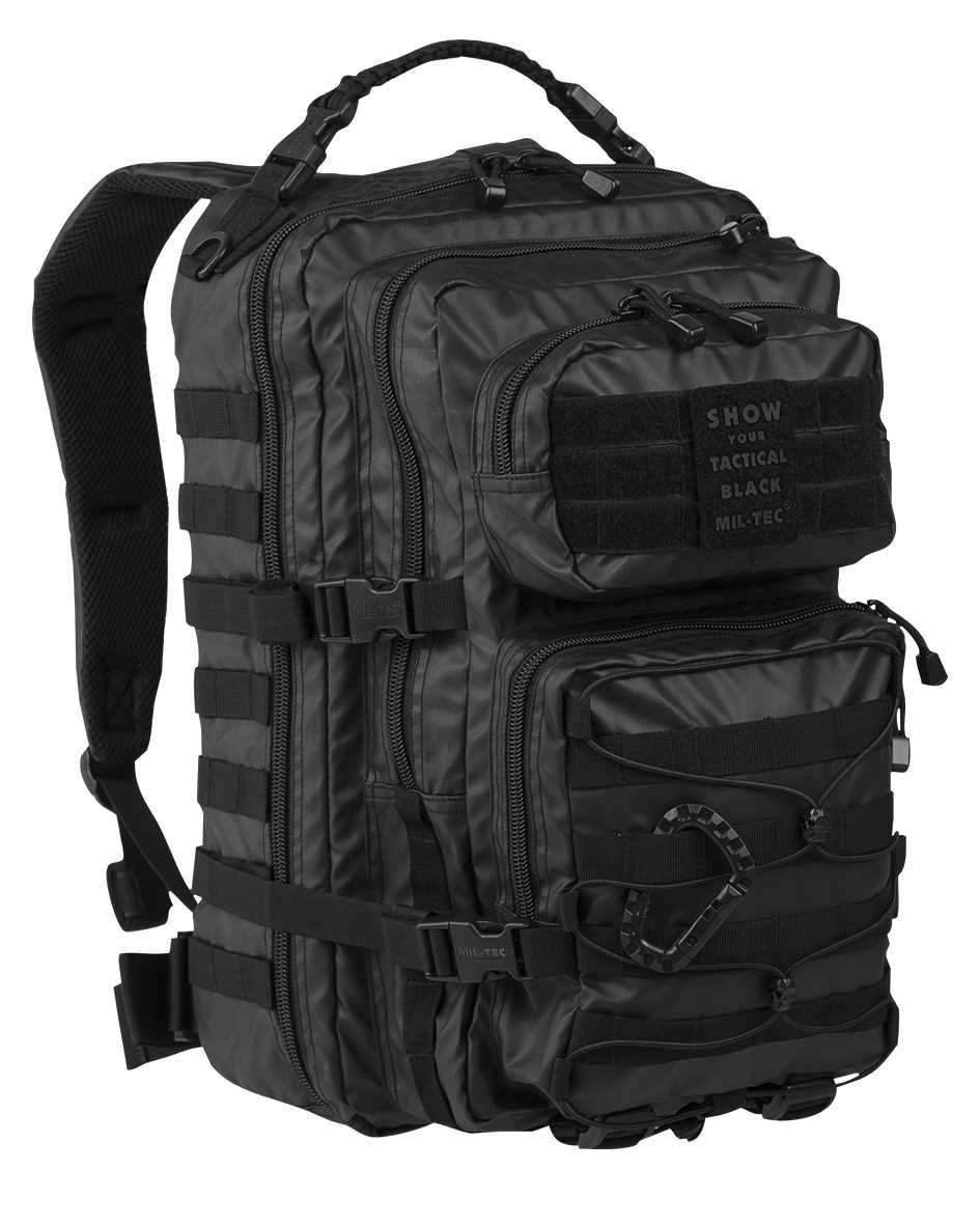 RUCSAC MILITAR MILTEC TACTICAL Black Marime L 36litr Negru Impermeabil