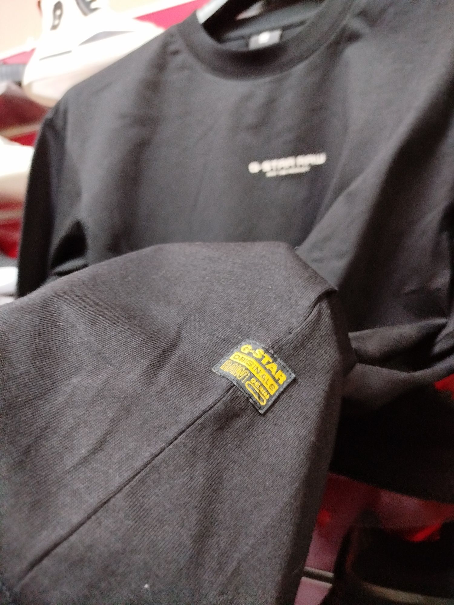 Оригинална блуза G-Star Raw Center M Oversized нова мъжка черна фланел