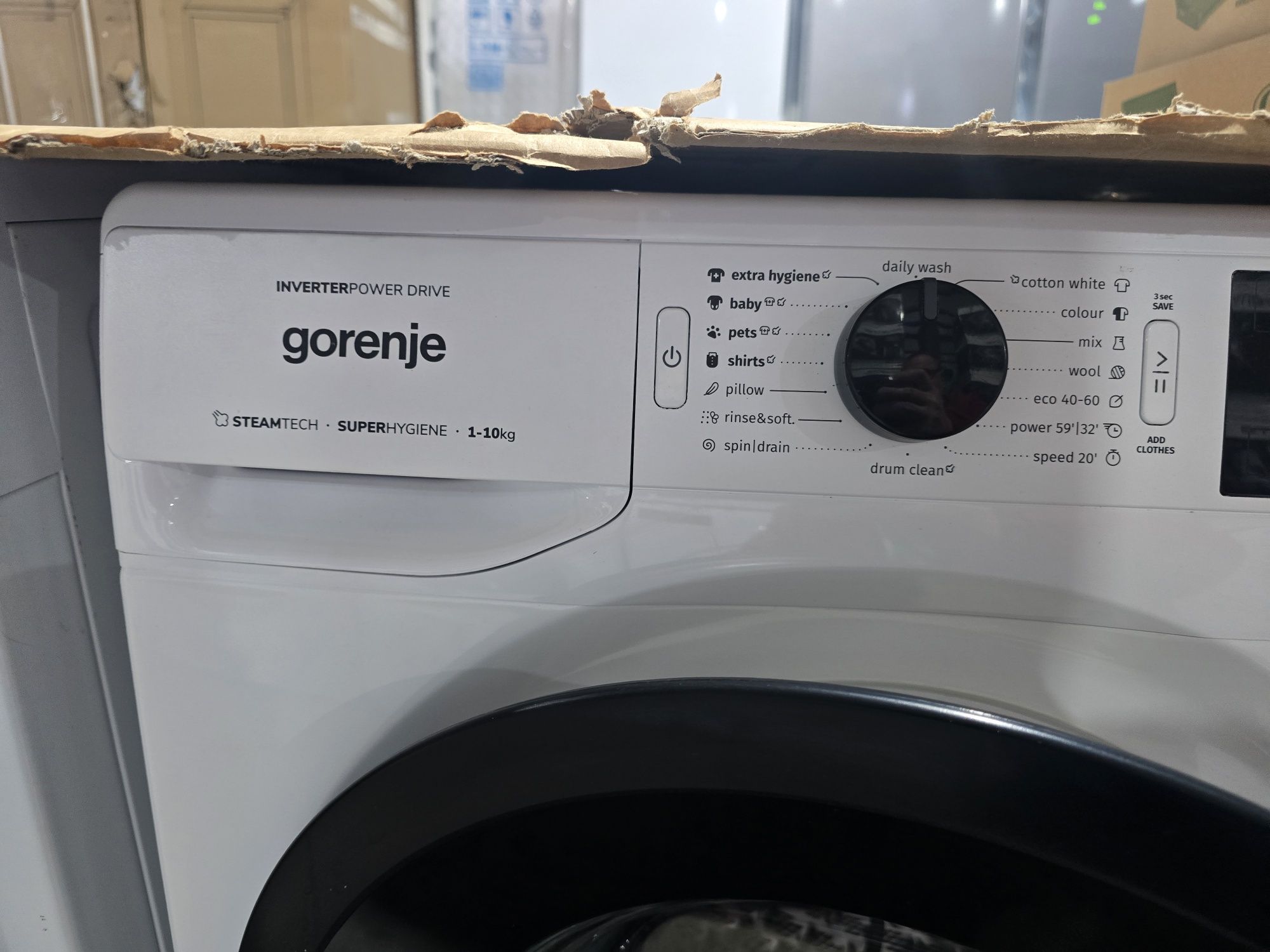 А+++ 10 кг Инверторна пералня с пара Горене/Gorenje