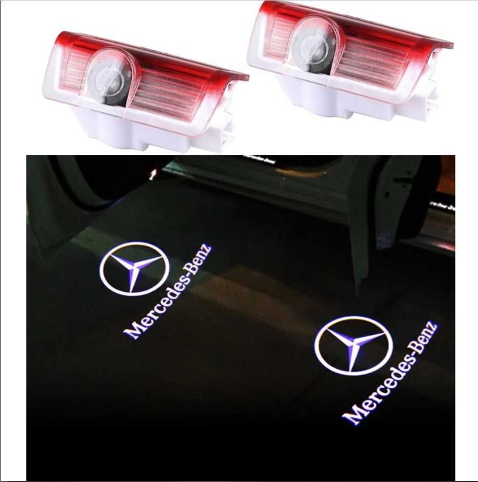 Proiectoare / Lumini LED pentru usi / portiere cu logo Mercedes / BMW