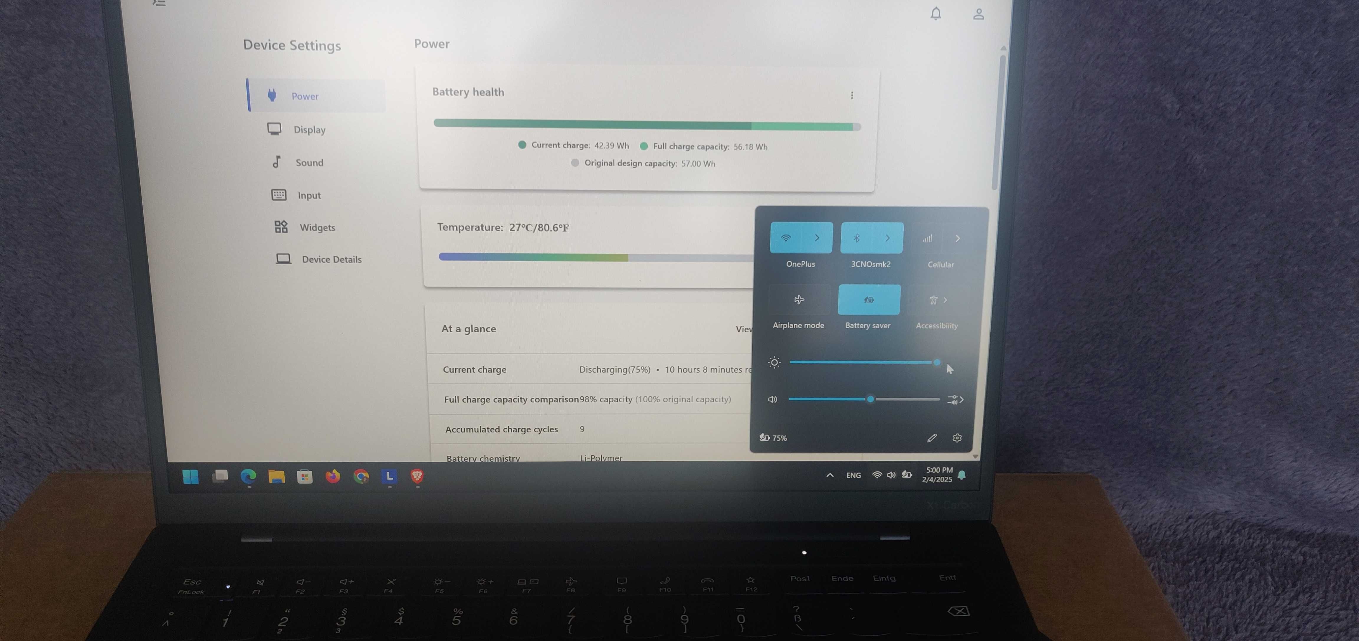 Lenovo ThinkPad X1 Carbon Gen 11, 32GB RAM, гаранция до 11.2026г.