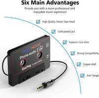 DIGITNOW Adaptor casetă audio auto de 3,5 mm
