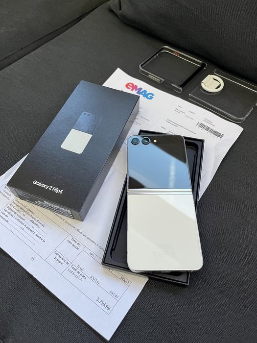 Samsung FLIP 5 White 5G 512GB Dual Sim Impecabil Garantie 25.05.2026