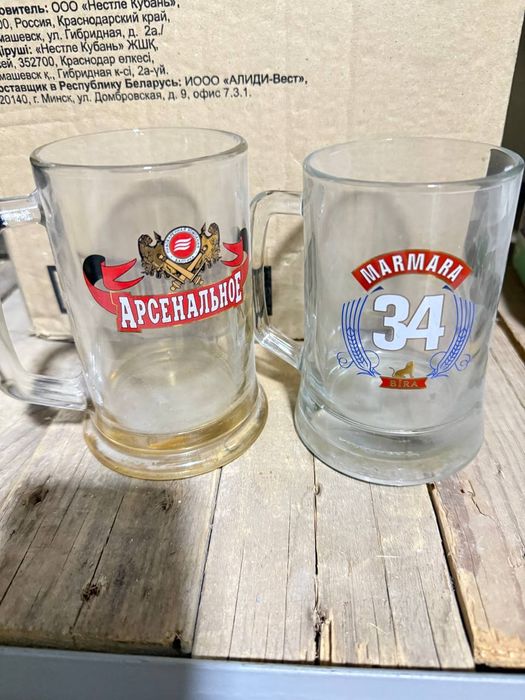 Бокалы для пива новые