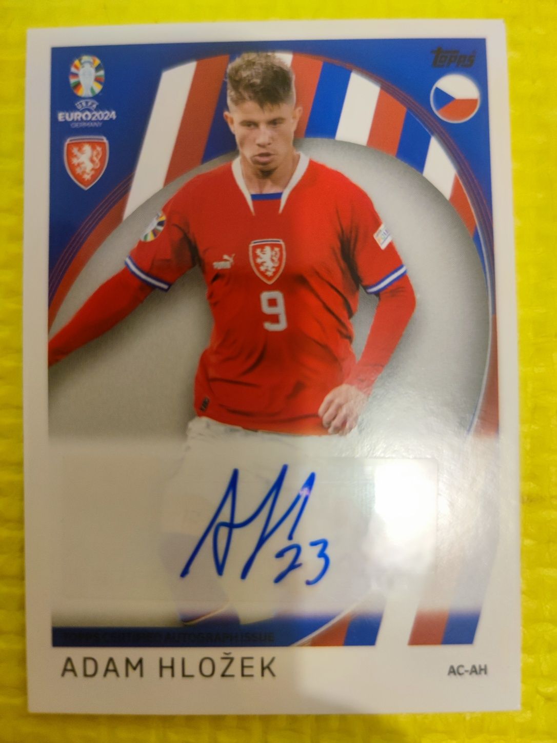 Match attax Euro 2024 Semnatura Adam Hlozek
