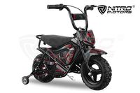 Mini Motocicleta electrica pentru copii NITRO ECO Flee 250W #Negru