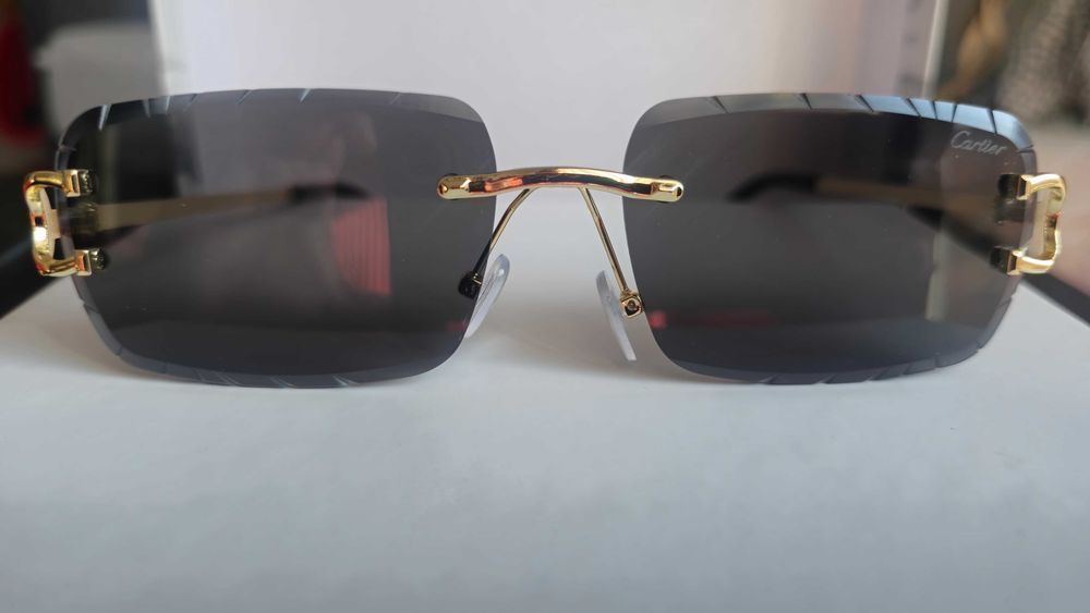 Ochelari de soare Cartier Diamond Cut Lenses – Negru
