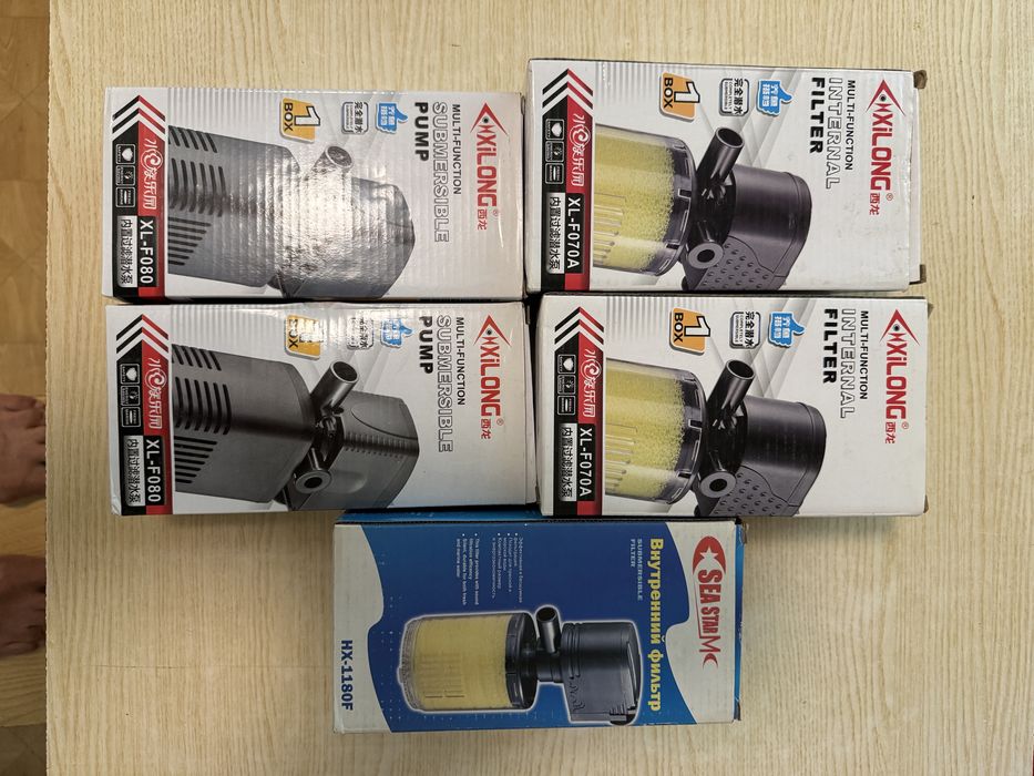 Фильтры для аквариума погружные 5 шт.