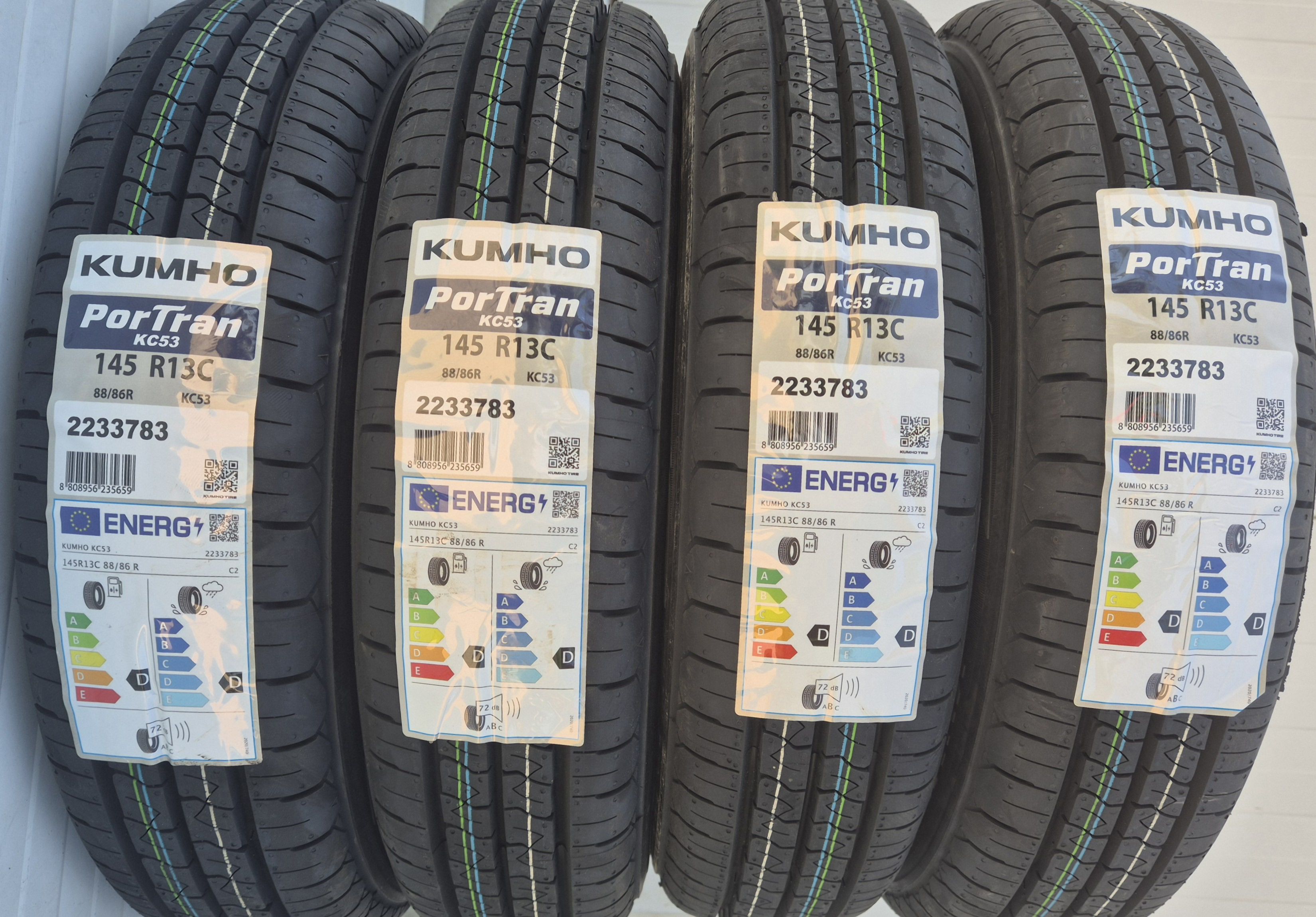145 R13C (145/80 R13C),88R, KUMHO KC53 8 P.R., Anvelope remorca M+S