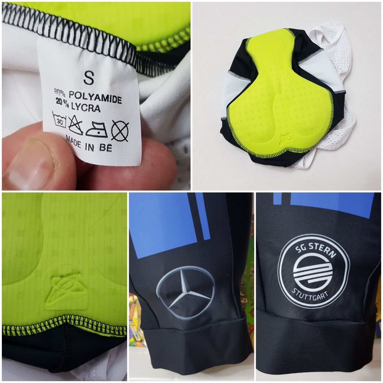 Pantaloni unisex ptr ciclism cu bretele, MBT, bike, mărimea S Sg Stern