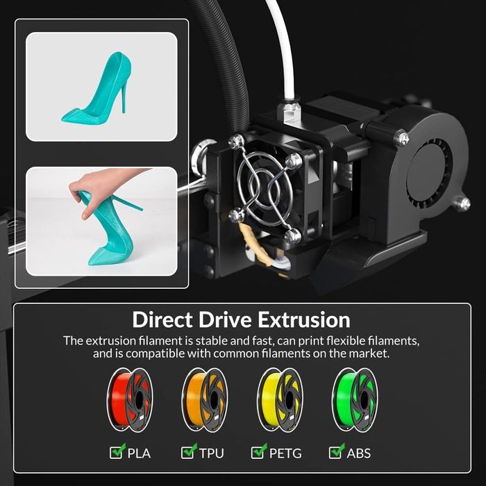 Imprimantă 3D TRONXY CRUX1 cu placă de imprimare PEI, extruder cu acți