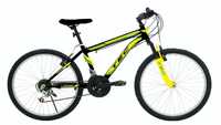Bicicleta Tec Titan suspensie fata, roata 26", culoare negru/galben
