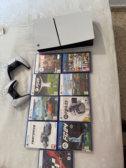 Ps5. Slim 9 jocuri 2 manete