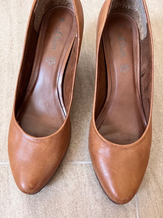 Естествена кожа елегантни дамски обувки S.Oliver