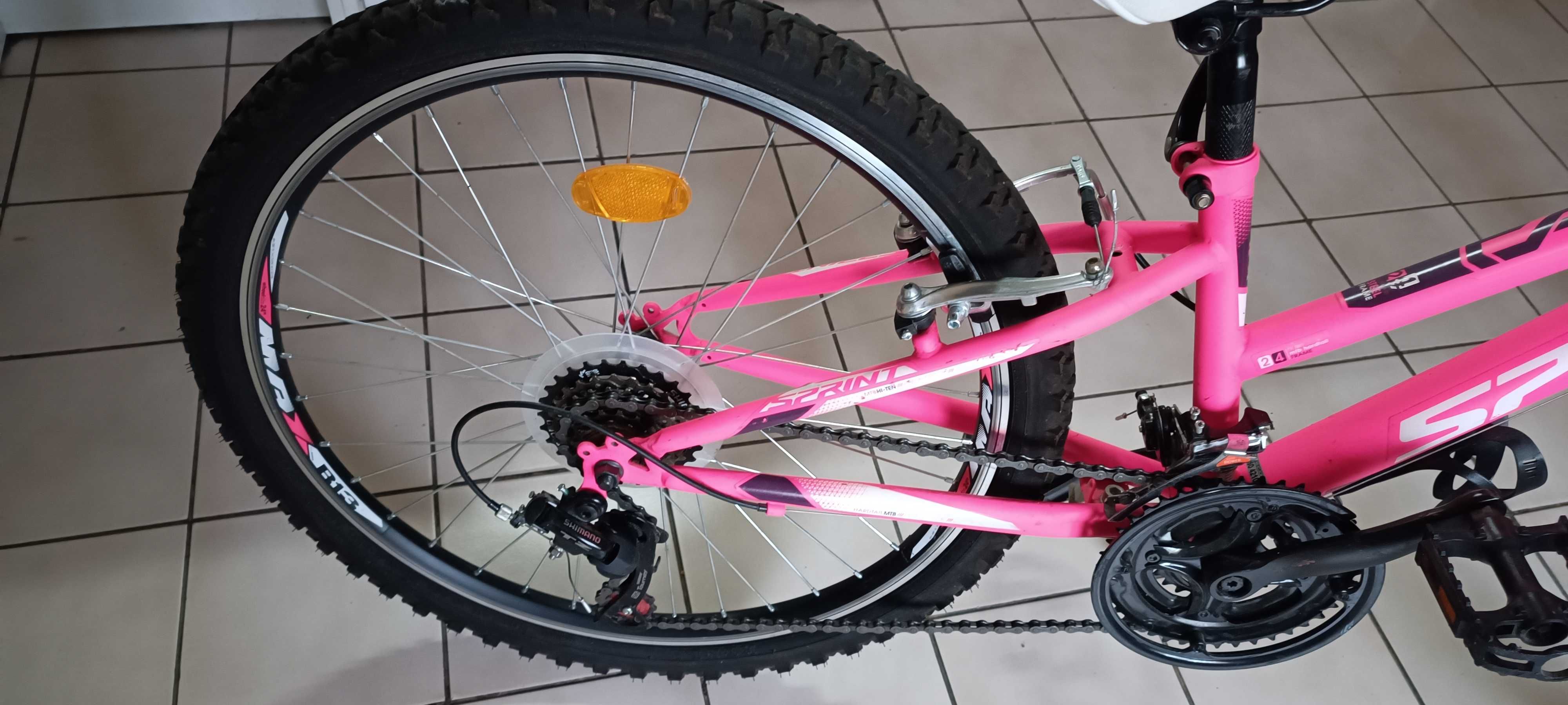 Уникален розов велосипед 24 цола