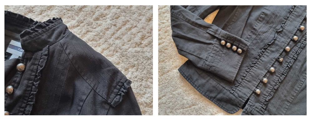 Geaca gins Oasis, gecuta primavara, sacou negru marimea 38