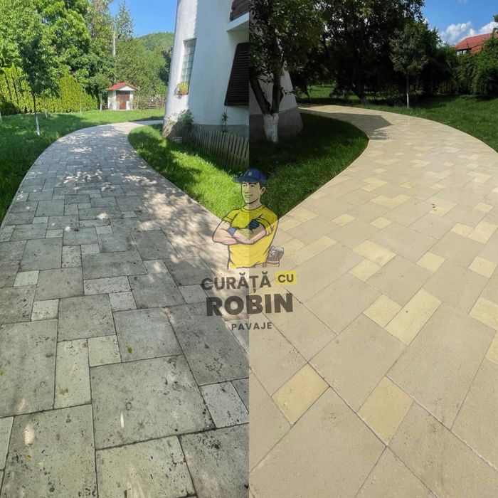 Spalat pavaj - curatat pavaje - Curăță cu Robin