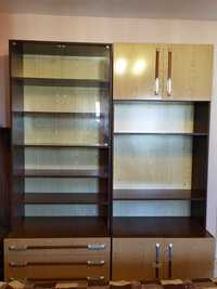Мебели - гардероб, секция със стъклена витрина, TV шкаф