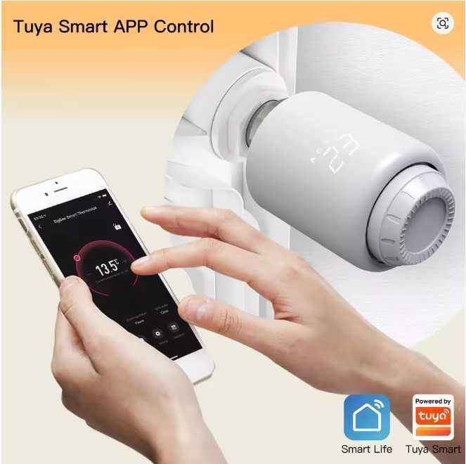 Wifi Термостатна Глава за Радиатор Tuya