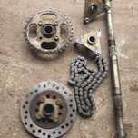 SET Ax Roti Spate-Pinion-Disc-Piulițe-Lanț-Flanșe Roti-Atv-110cc-125cc