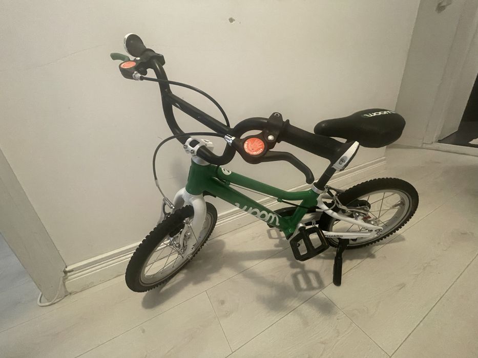 Woom 2 culoare verde bicicleta copii