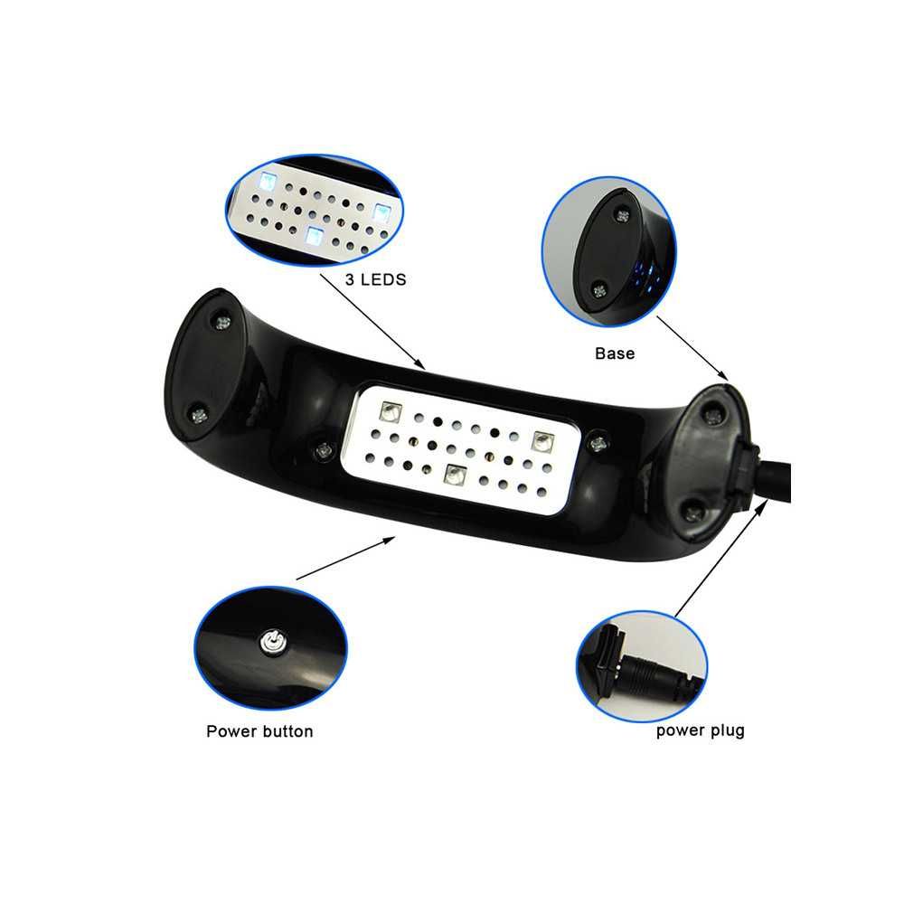 Мини LED/UV лампа 9W с таймер- Слушалка с USB захранване