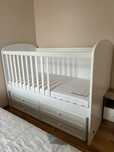 Бебешка дървена кошара с матрак Тед  favorite baby 70/140
