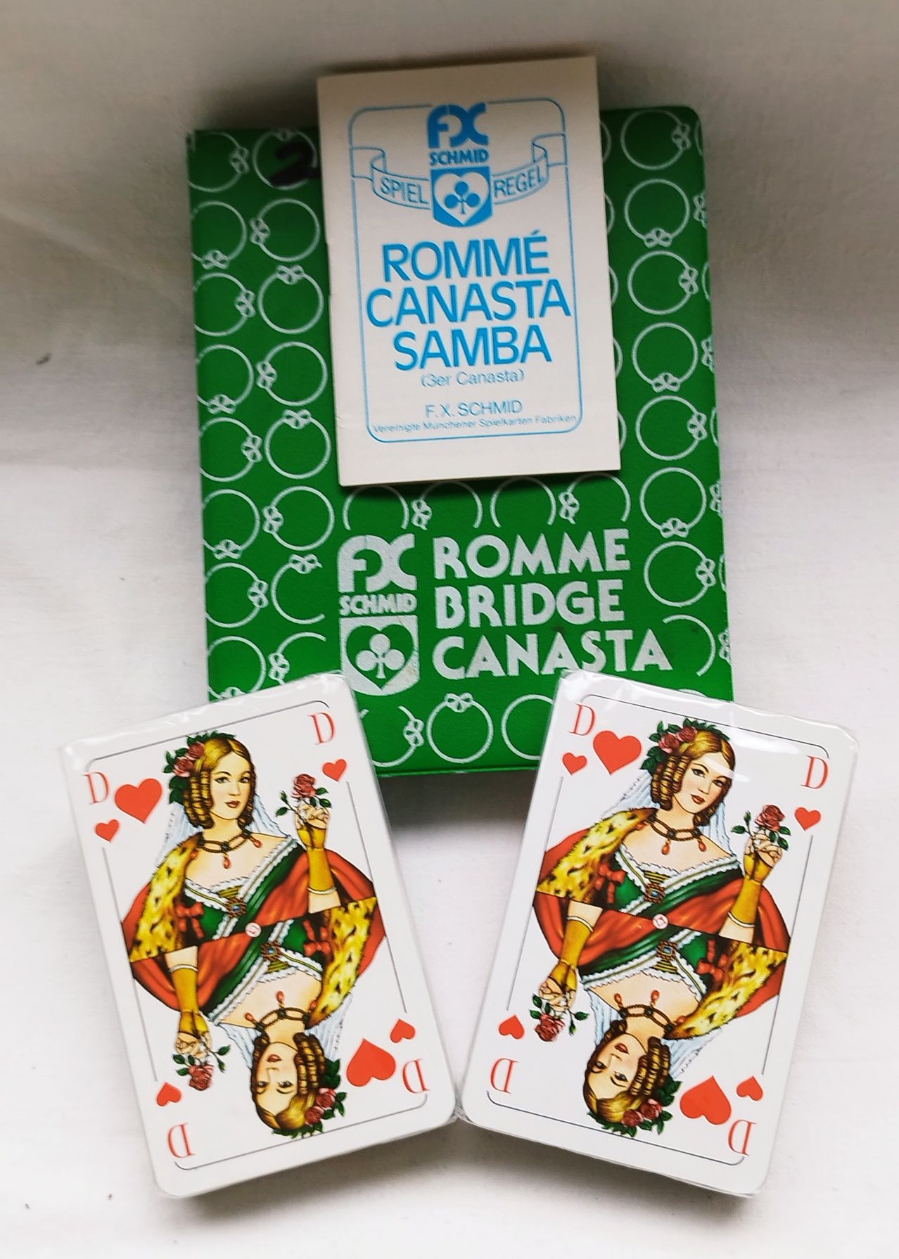 Set cărți de joc Romme Bridge Canasta Samba, Double Deck.